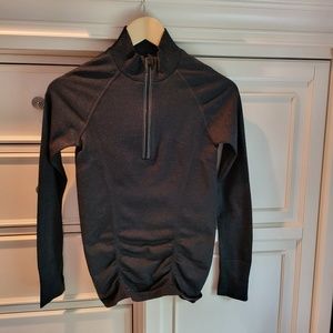 Athleta quarter zip black running top size XS